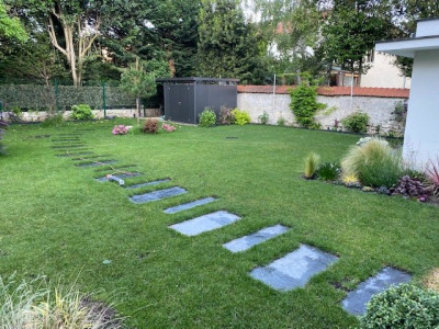 Vue générale du jardin (à la fin des travaux de rénovation)